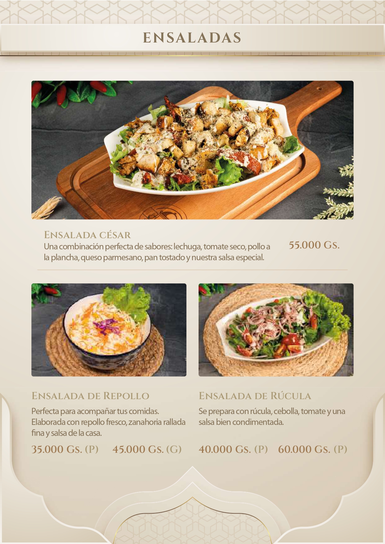Portada del Menú Halal's